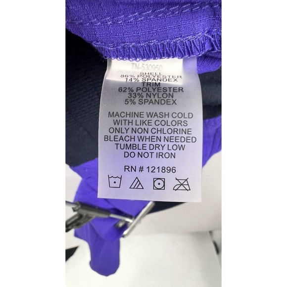 Title Nine Leggings Womens Large Purple Cropped Capri Drawstring Yoga Activewear - Picture 3 of 8